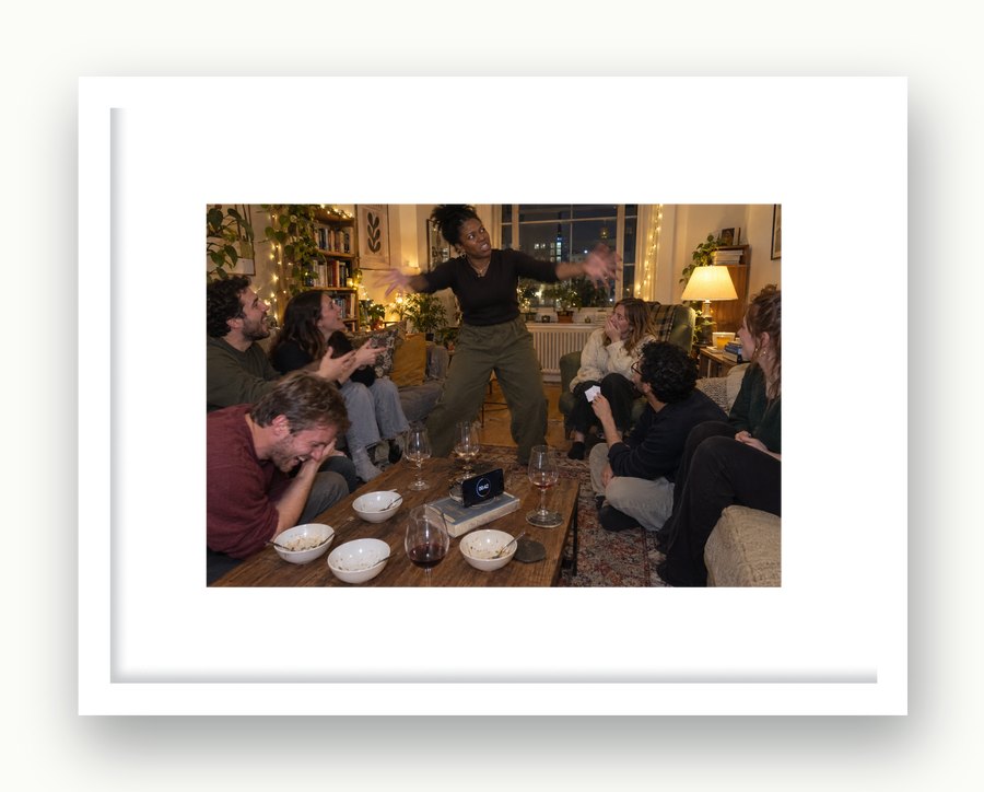 That game of charades, framed