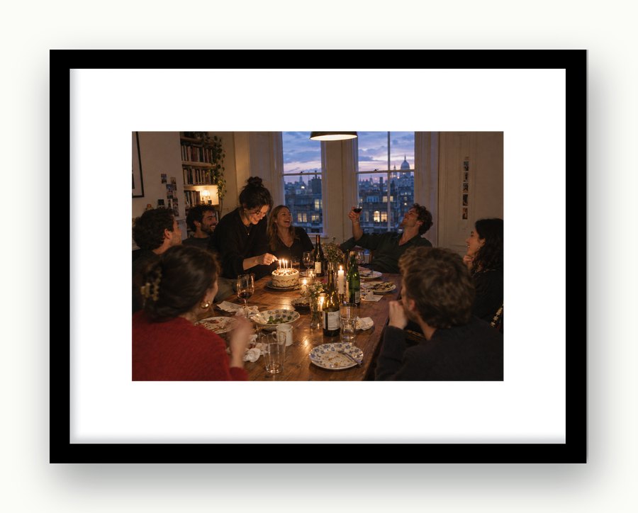 That dinner party, framed